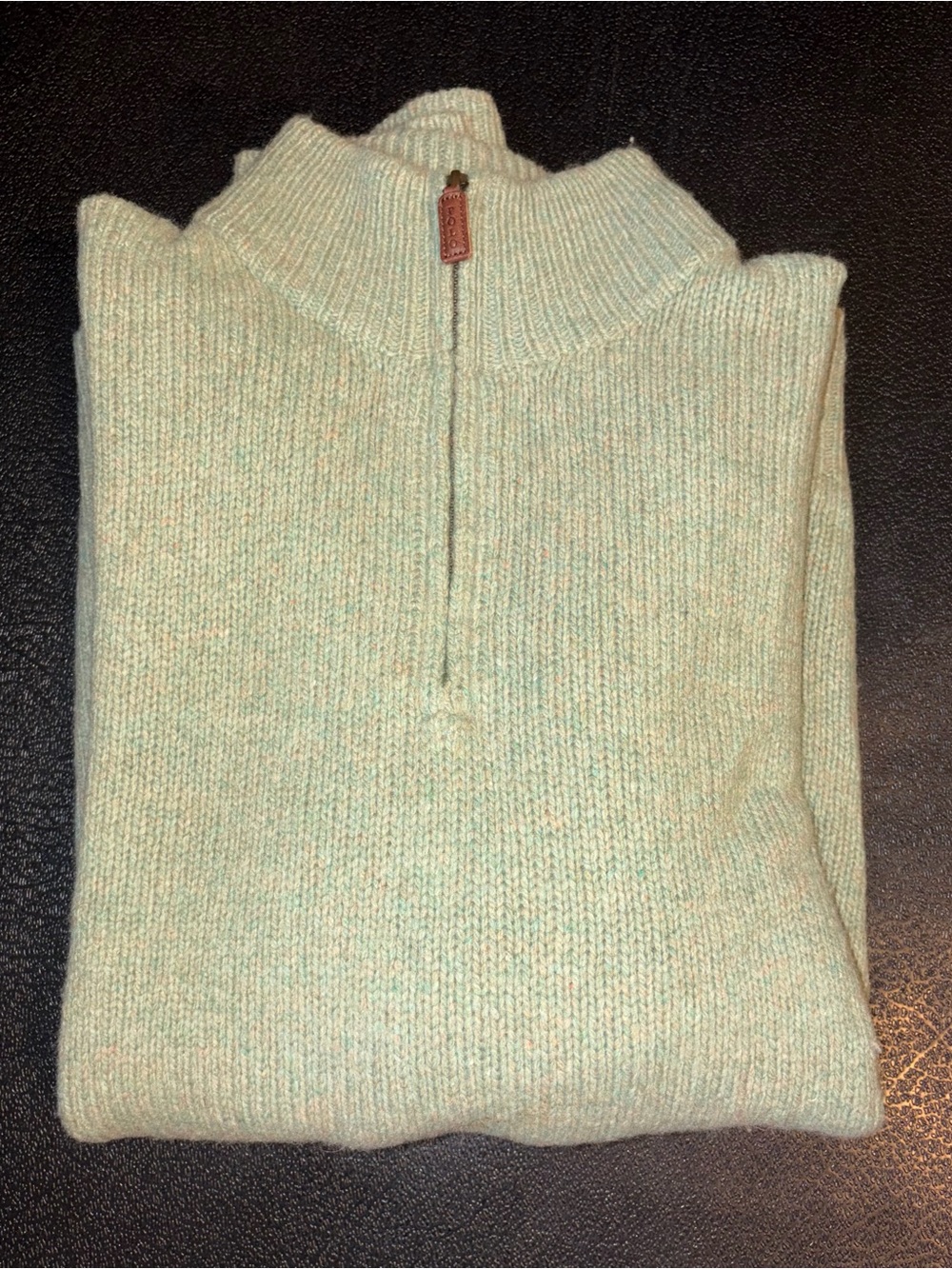 Ralph Lauren Men's Light Mint Half-Zip Sweater